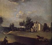 Johann Zoffany A view of the grounds of  Hampton House USA oil painting artist